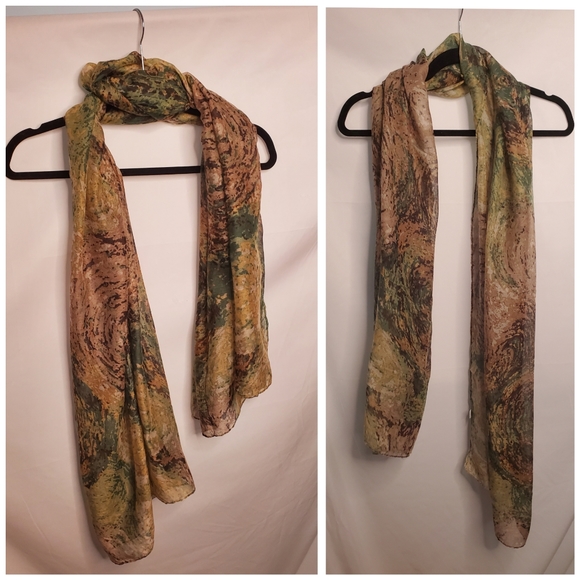 NEW! Beautiful Lightweight Abstract Swirl Scarf ~ Choose Your Color - Picture 3 of 13